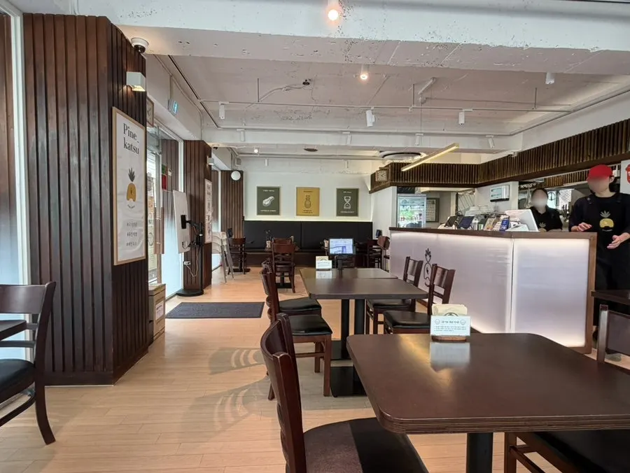 Quiet seating inside Pine Katsu