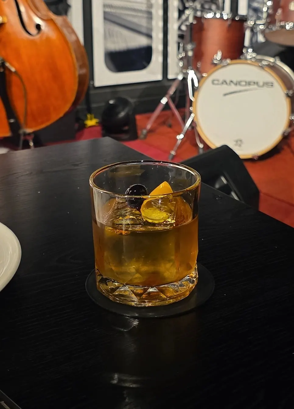 A glass of Smoked Old Fashioned