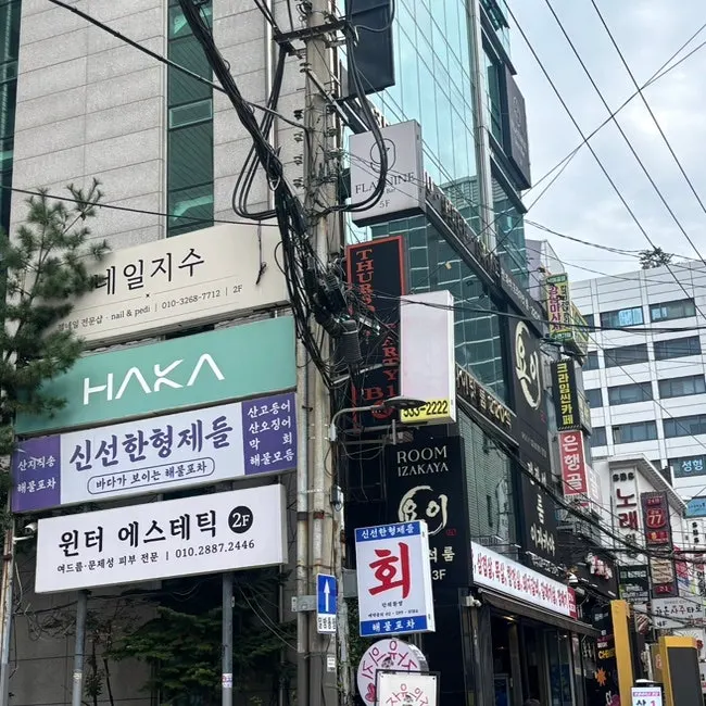 플랫나인이 있는 강남대로 골목 건물