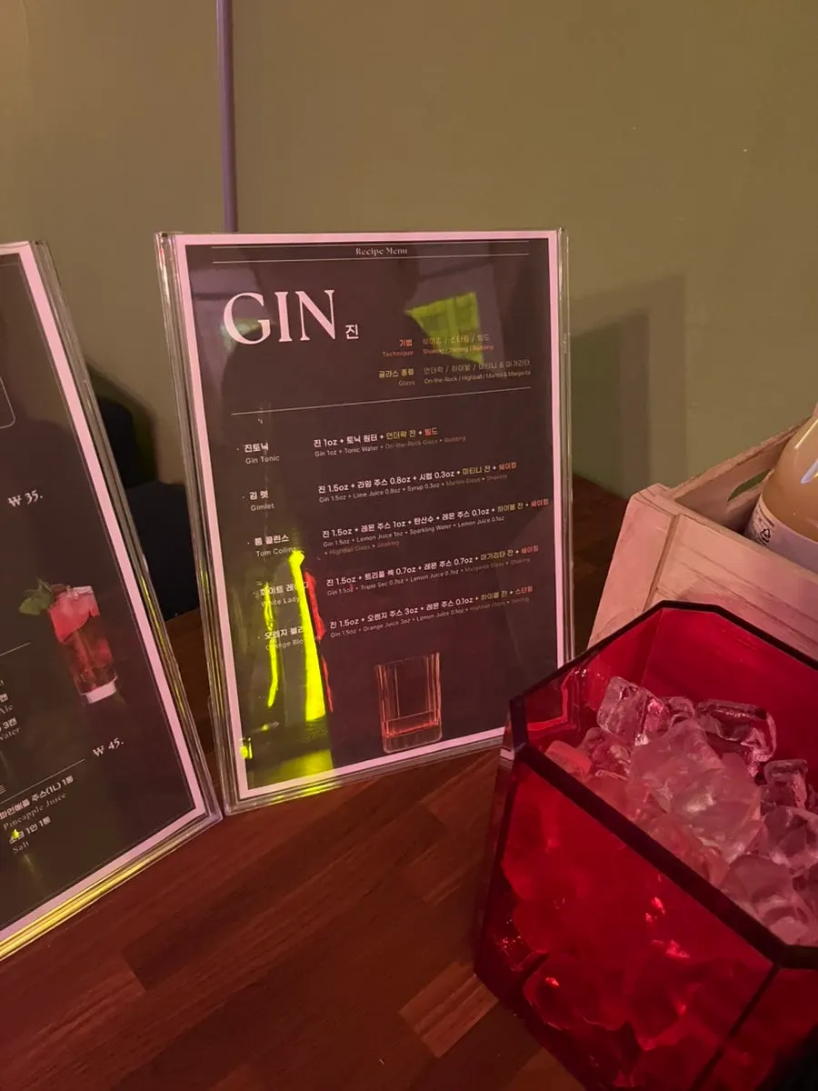 Ingredients included in the cocktail-making set