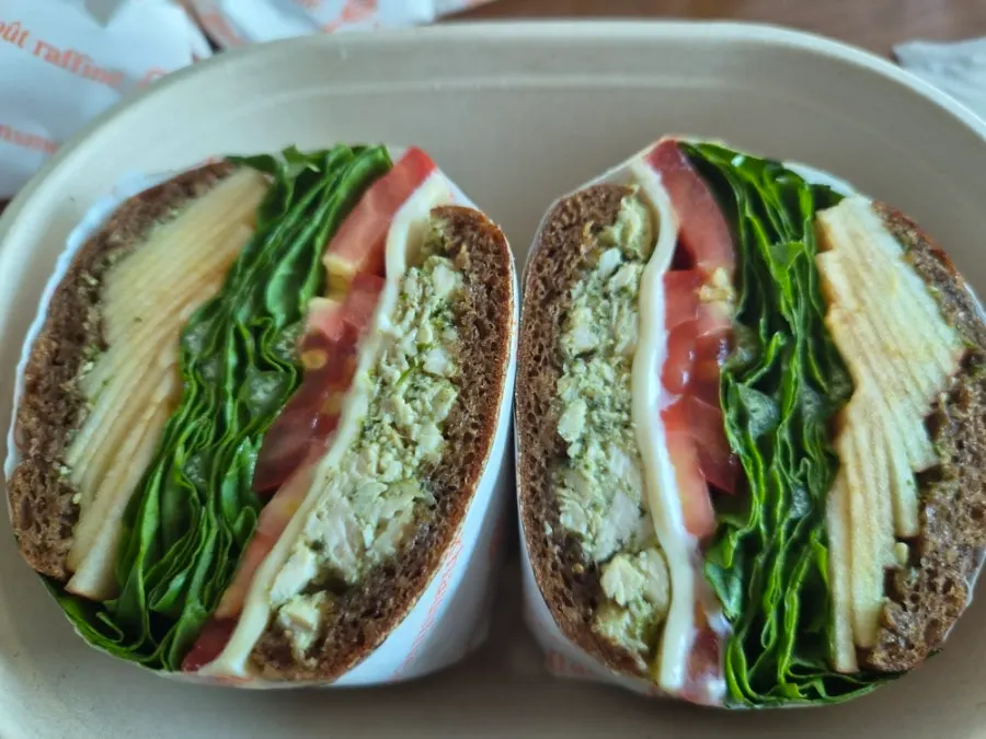 Three types of sandwiches on the table
