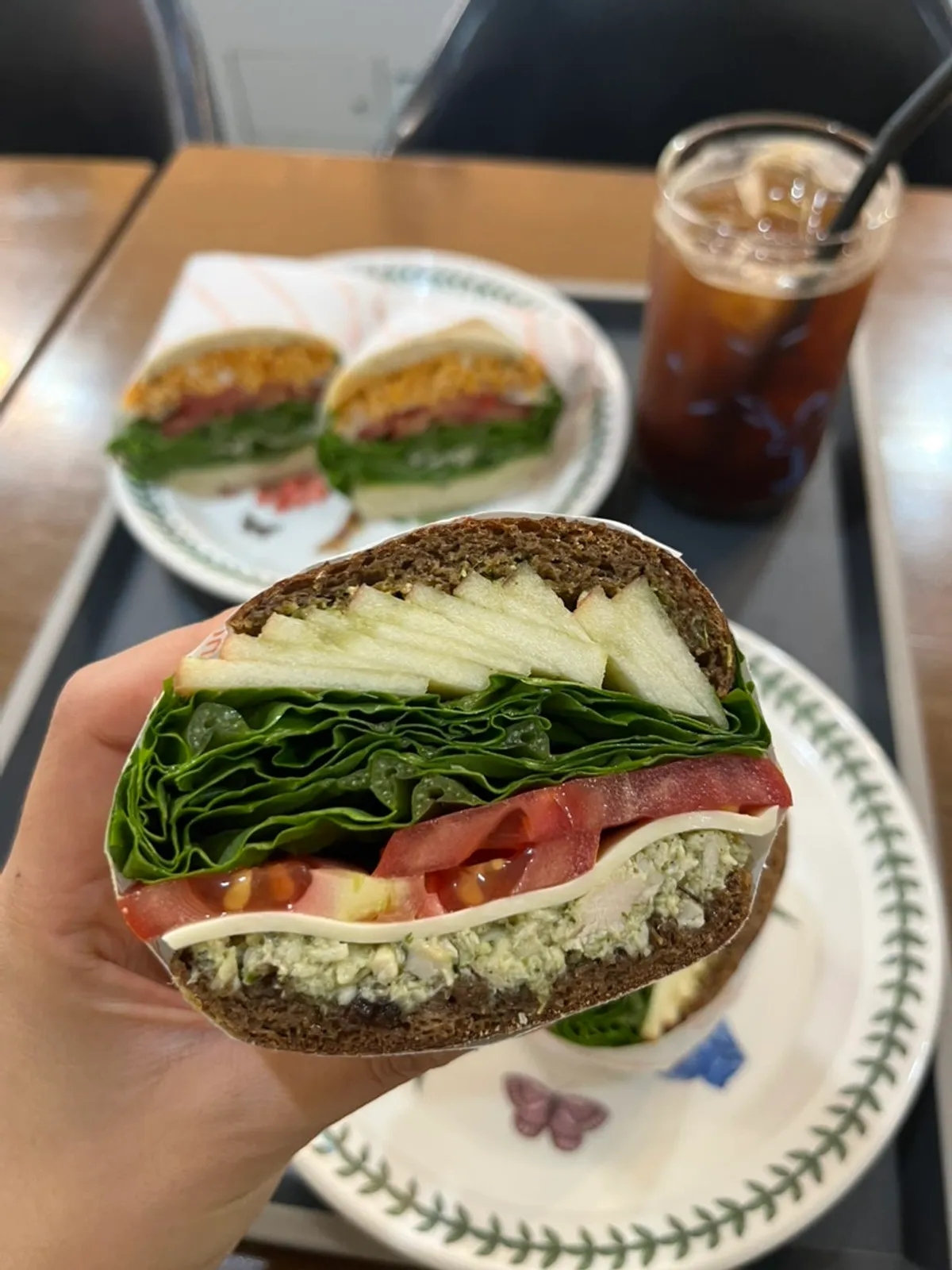 Two types of sandwiches on the table