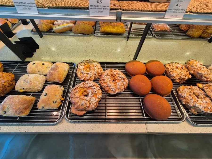 Blueberry cream cheese bread on display