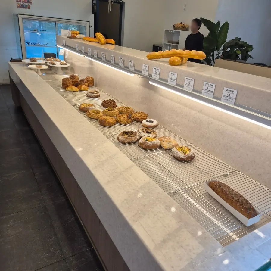 Flowerpot Cafe's large bakery display case