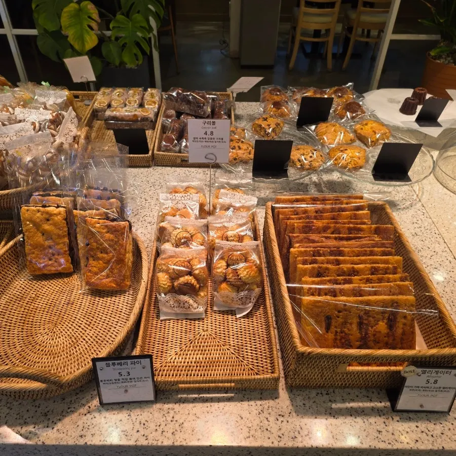 Various types of bread on the bakery display