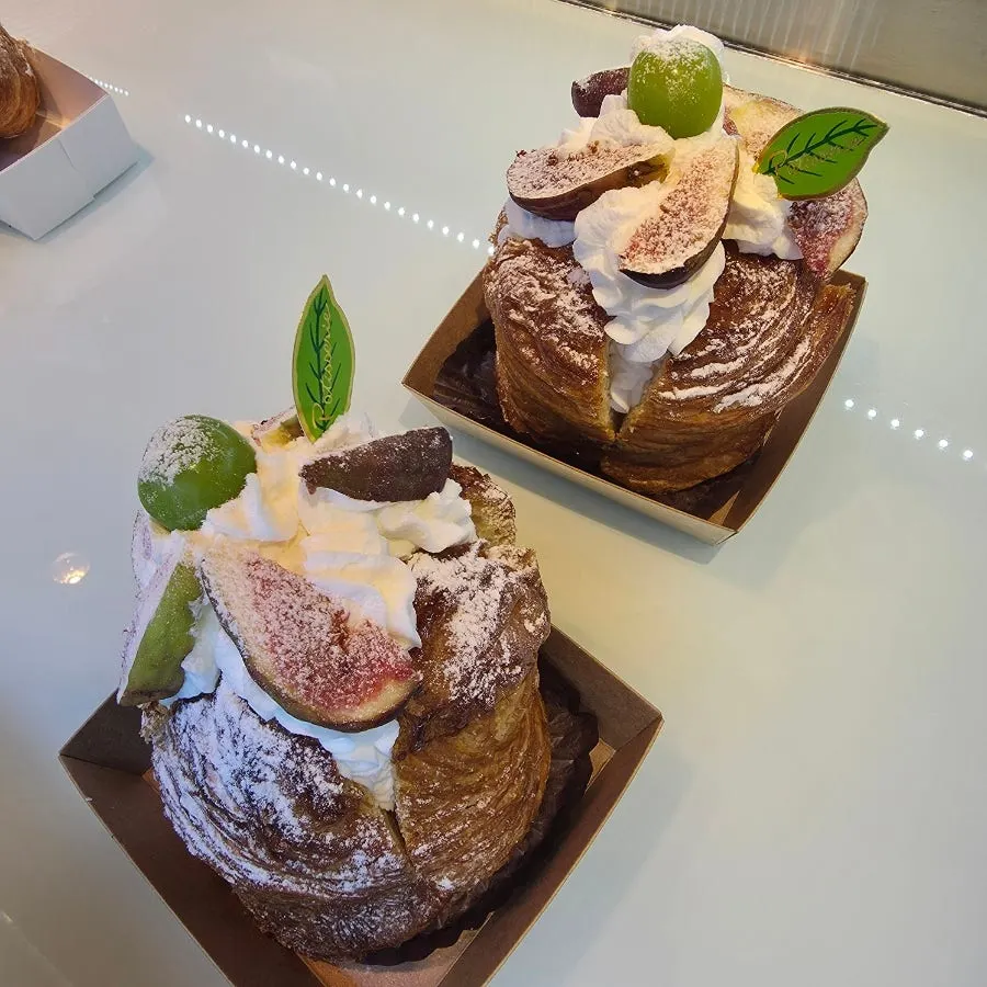 Another section of the second-floor bakery display