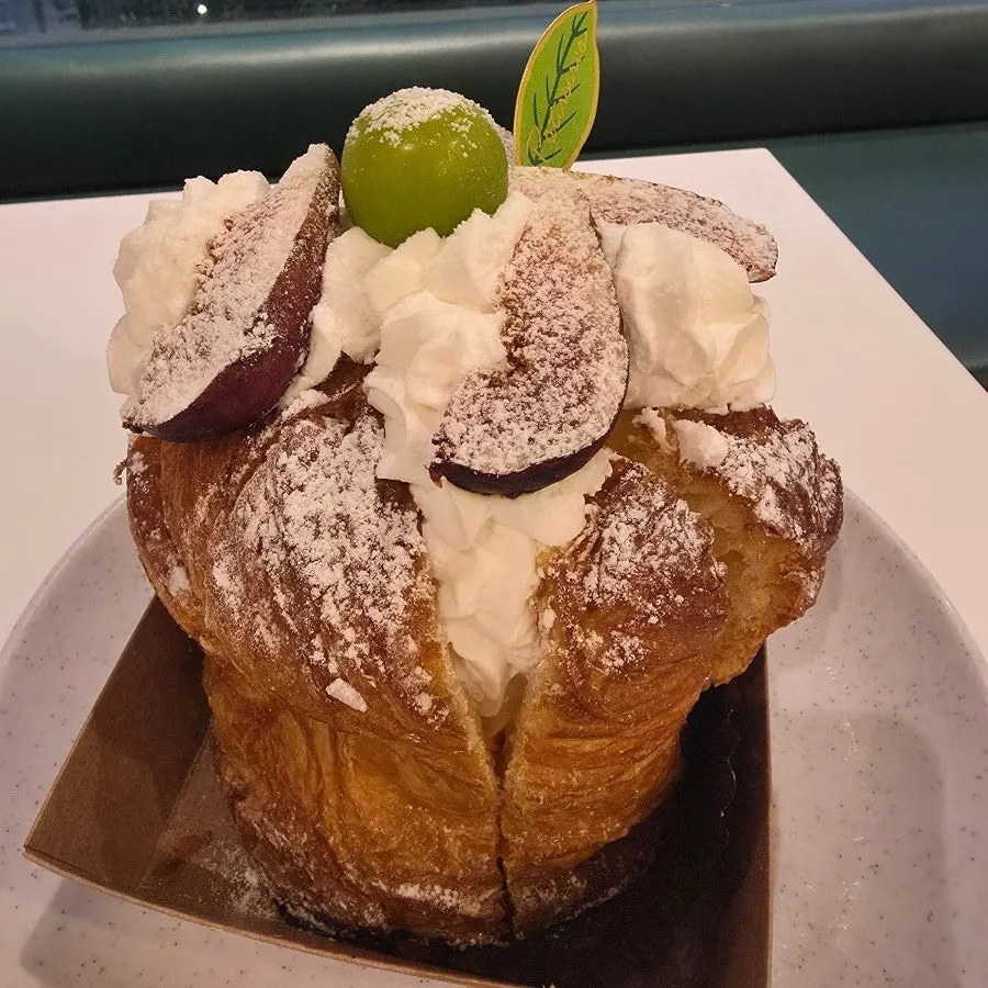 Mont blanc dessert coated in cream