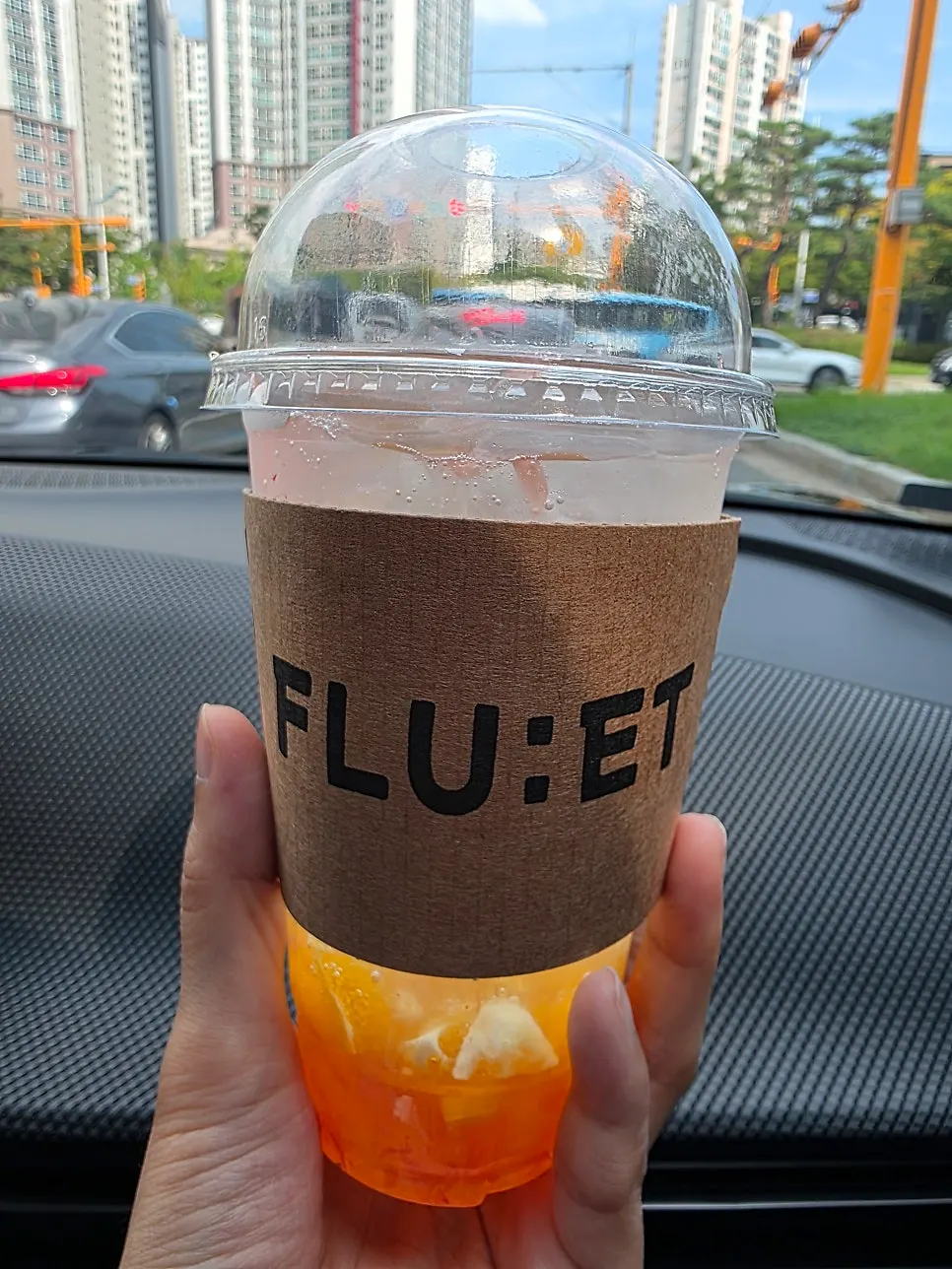 프루엣 오렌지자몽 에이드 테이크아웃 컵