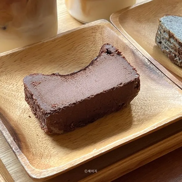 Rich chocolate Basque cheesecake