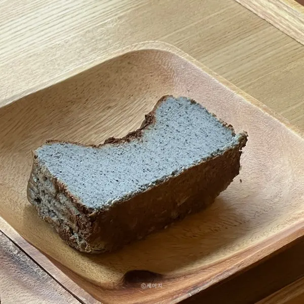 Cross-section of the chocolate Basque cheesecake scooped with a fork