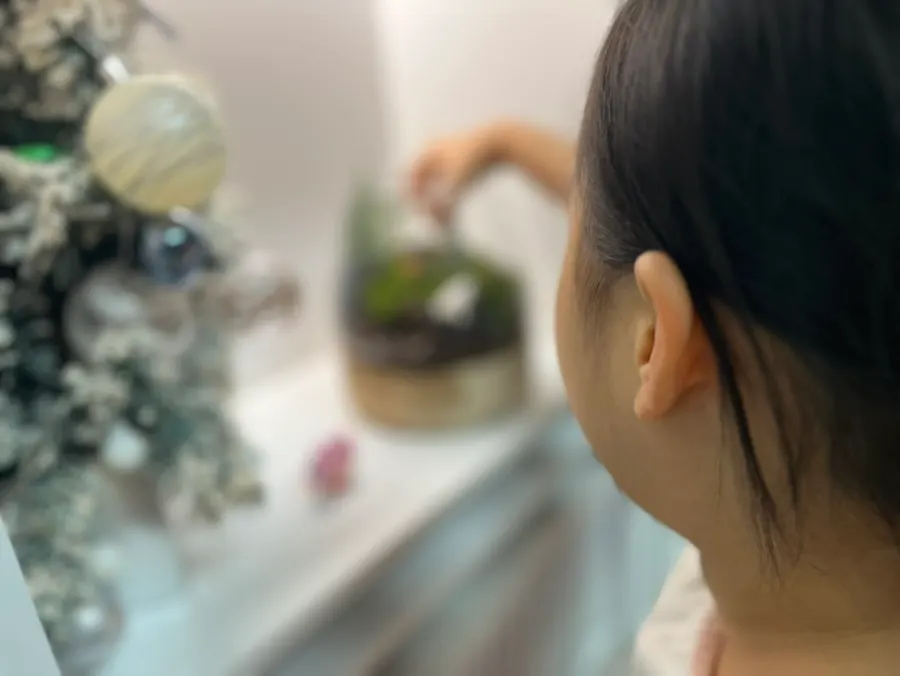 아이와 함께 작은 숲으로 꾸민 유리병 테라리움