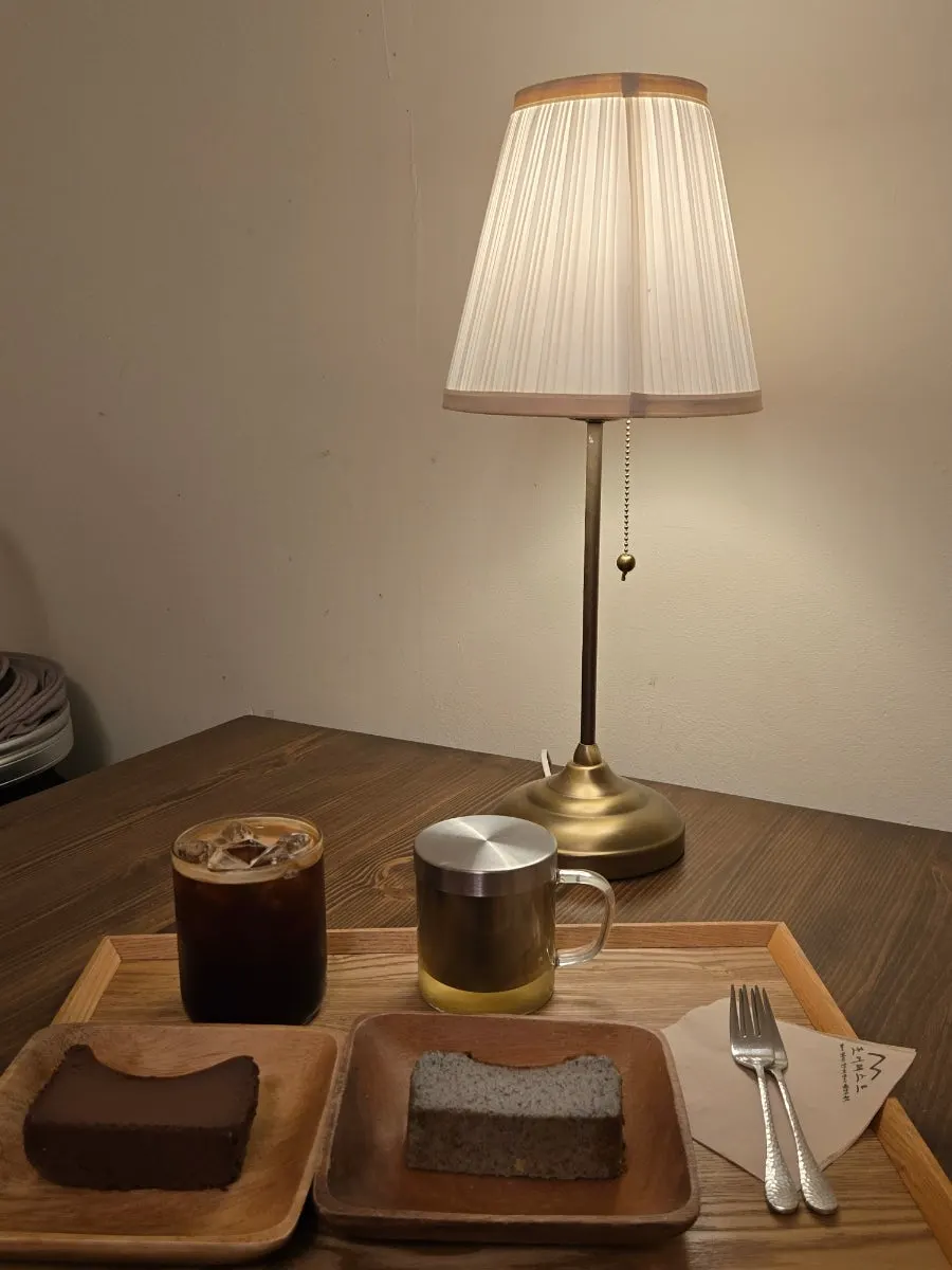 A table set up in a quiet room