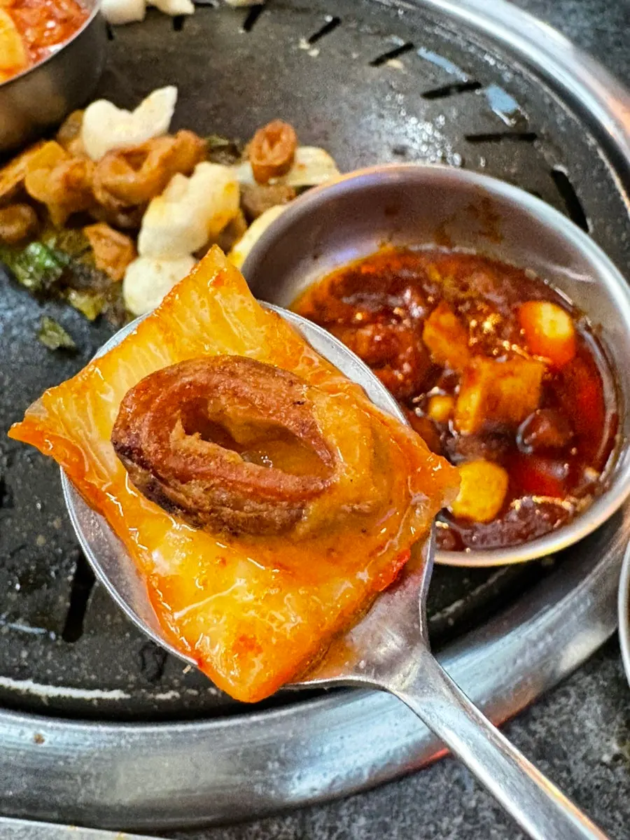 추가 주문한 기본 이베리코 막창 2인분