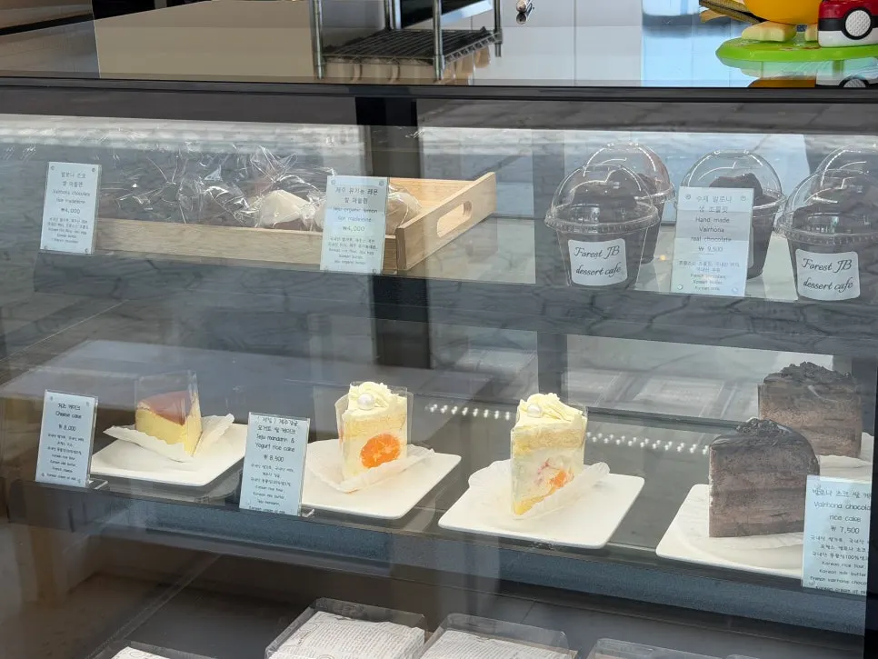 Madeleines and baked goods on display