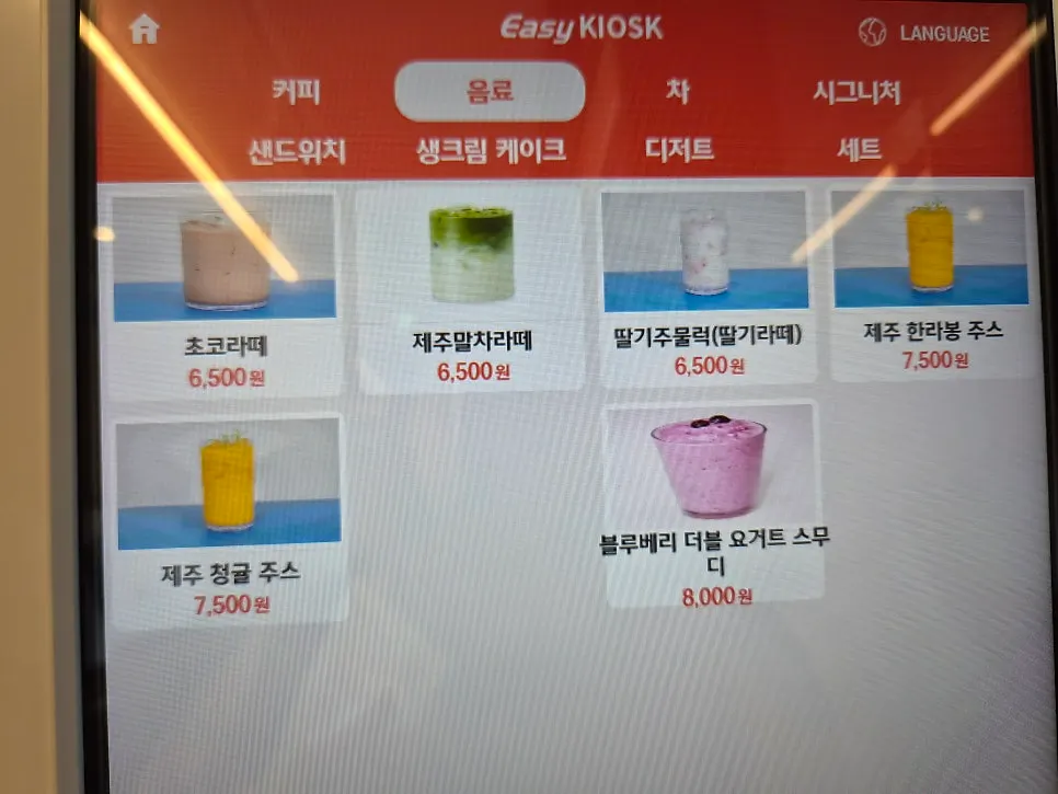 Tray with the ordered menu items