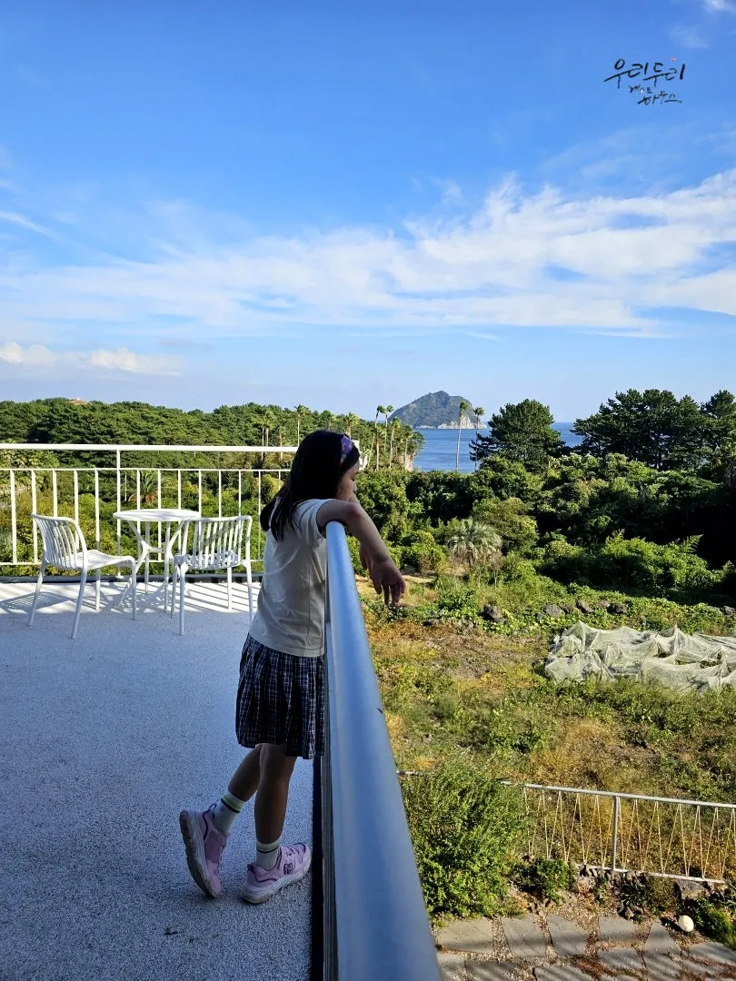 View of the Seogwipo KAL Hotel and Seopseom Island from the second floor