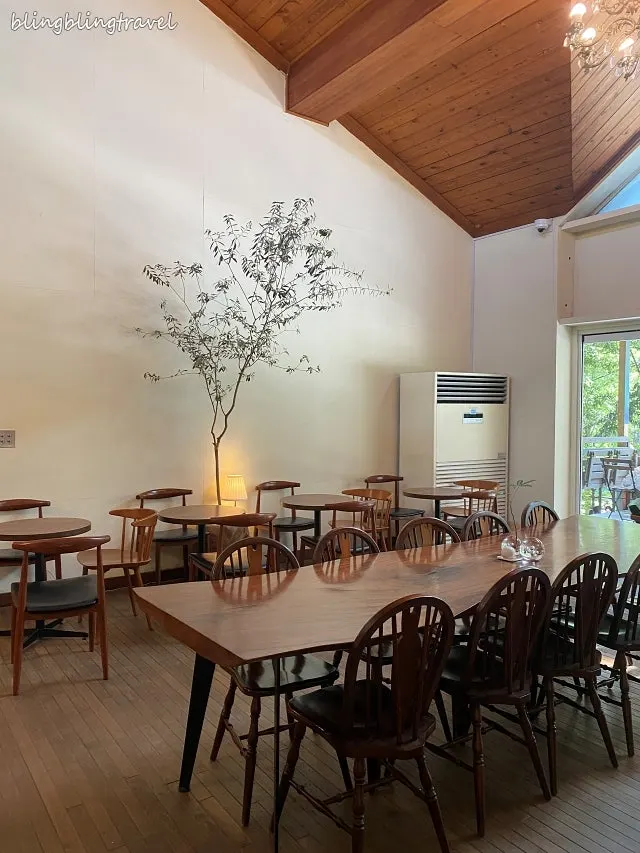 Forerest's indoor seating decorated with wood-toned furniture