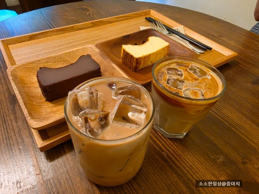 柔らかい断面のバスクチーズケーキ
