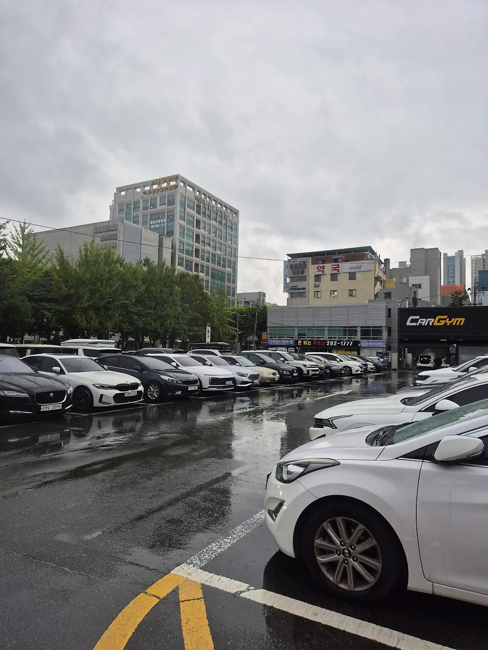Parking area signage at Lotte Super