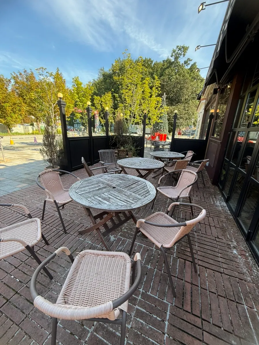 Various outdoor seating options with different moods