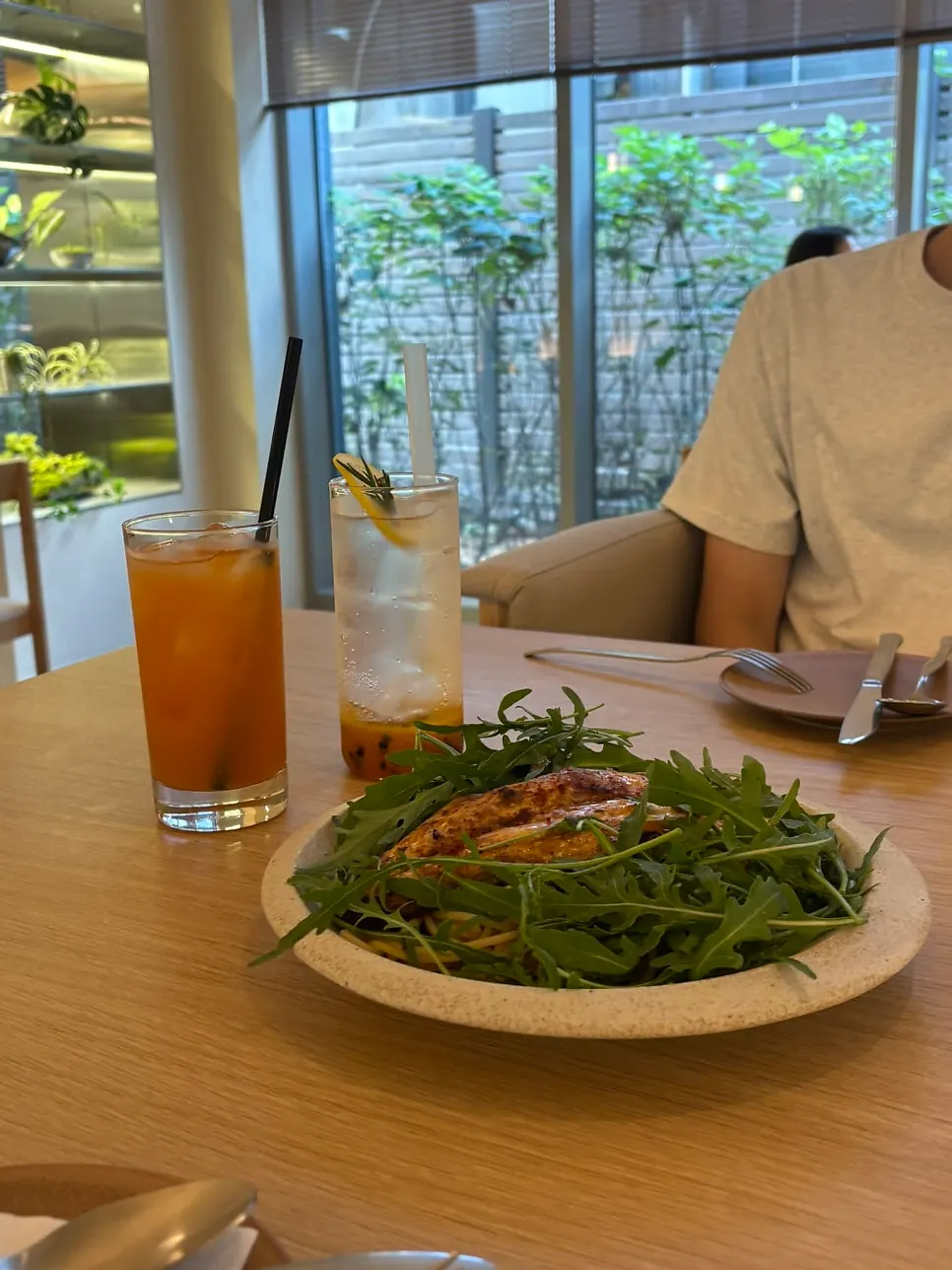 Apple carrot juice and passion fruit ade