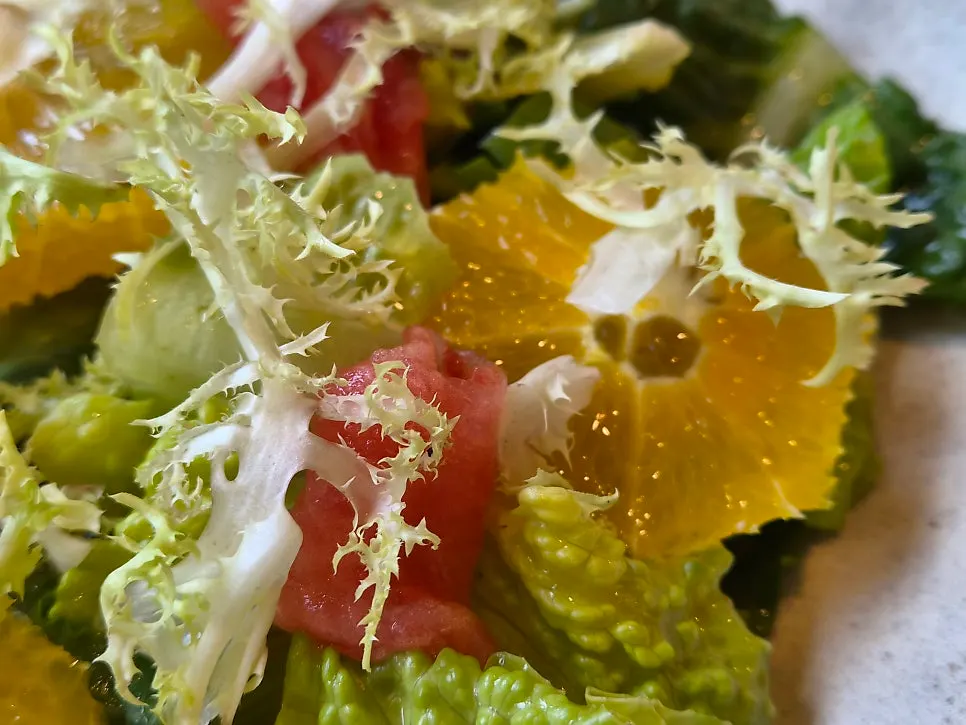 Fresh salad served in a single bowl