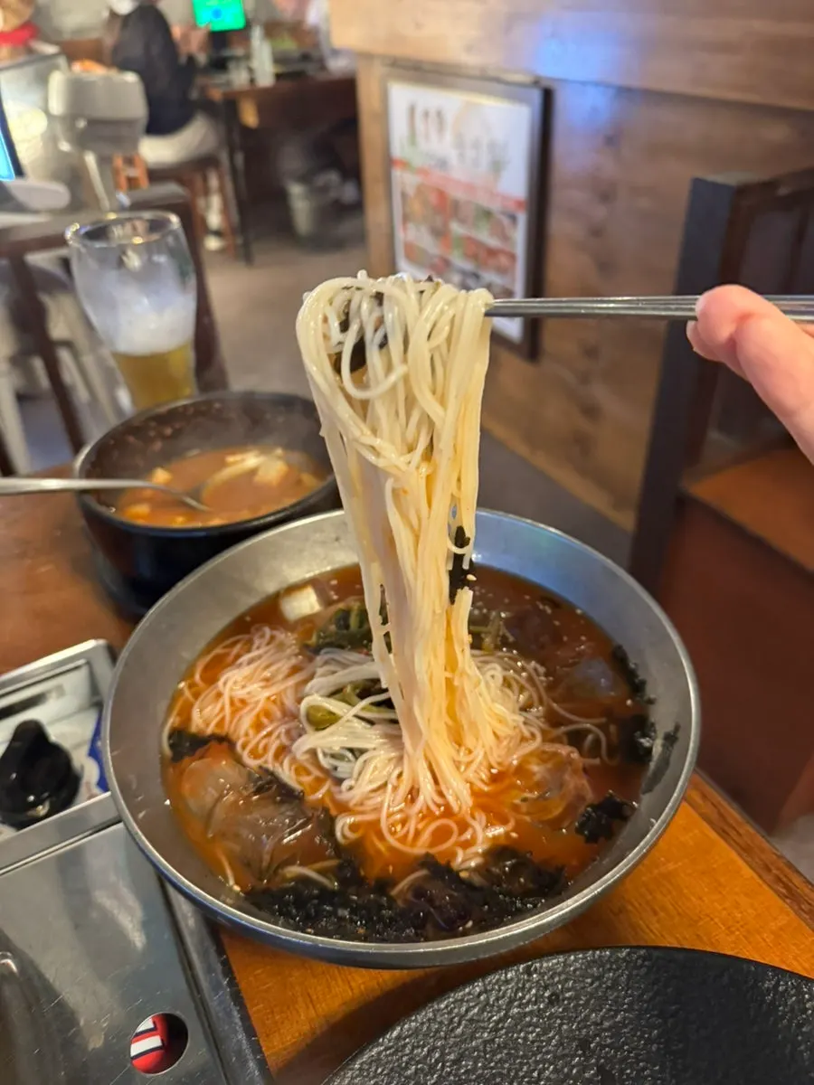 Charcoal-grilled meat spread served at Gwangseonjip