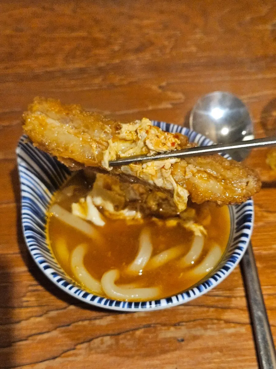 Thick whole pork loin donkatsu