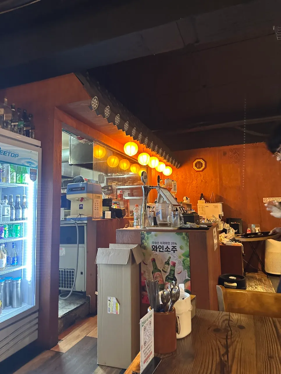 Draft beer machine set up in the restaurant