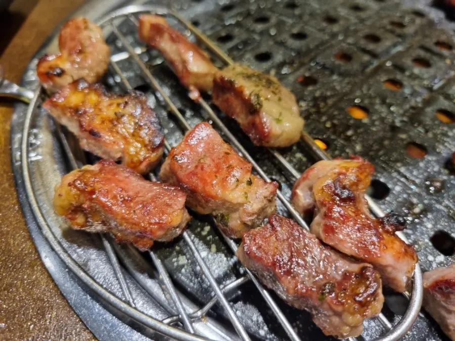 커플세트로 나온 여러 부위 생고기