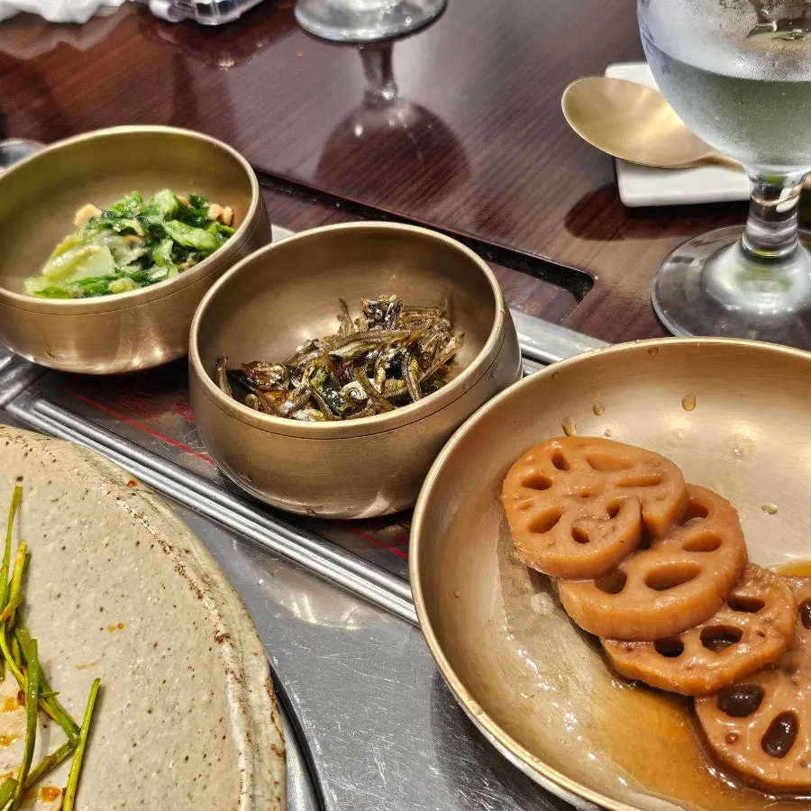 Noodles topped with fermented kimchi