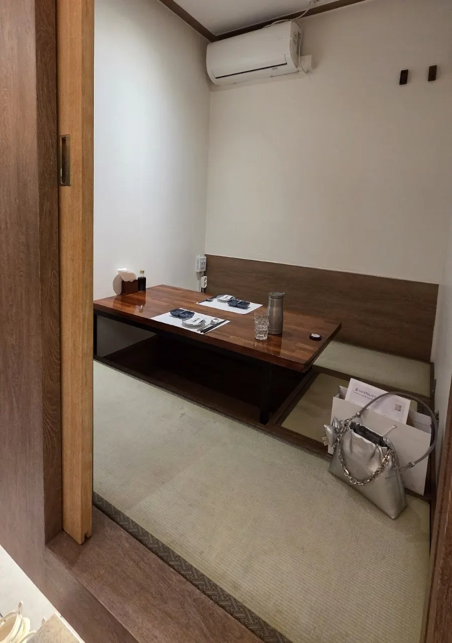 Table seating and private rooms at Honma Tuna