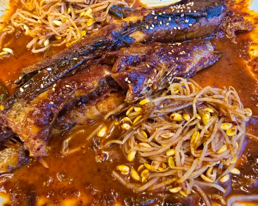 양념에 담가둔 콩나물