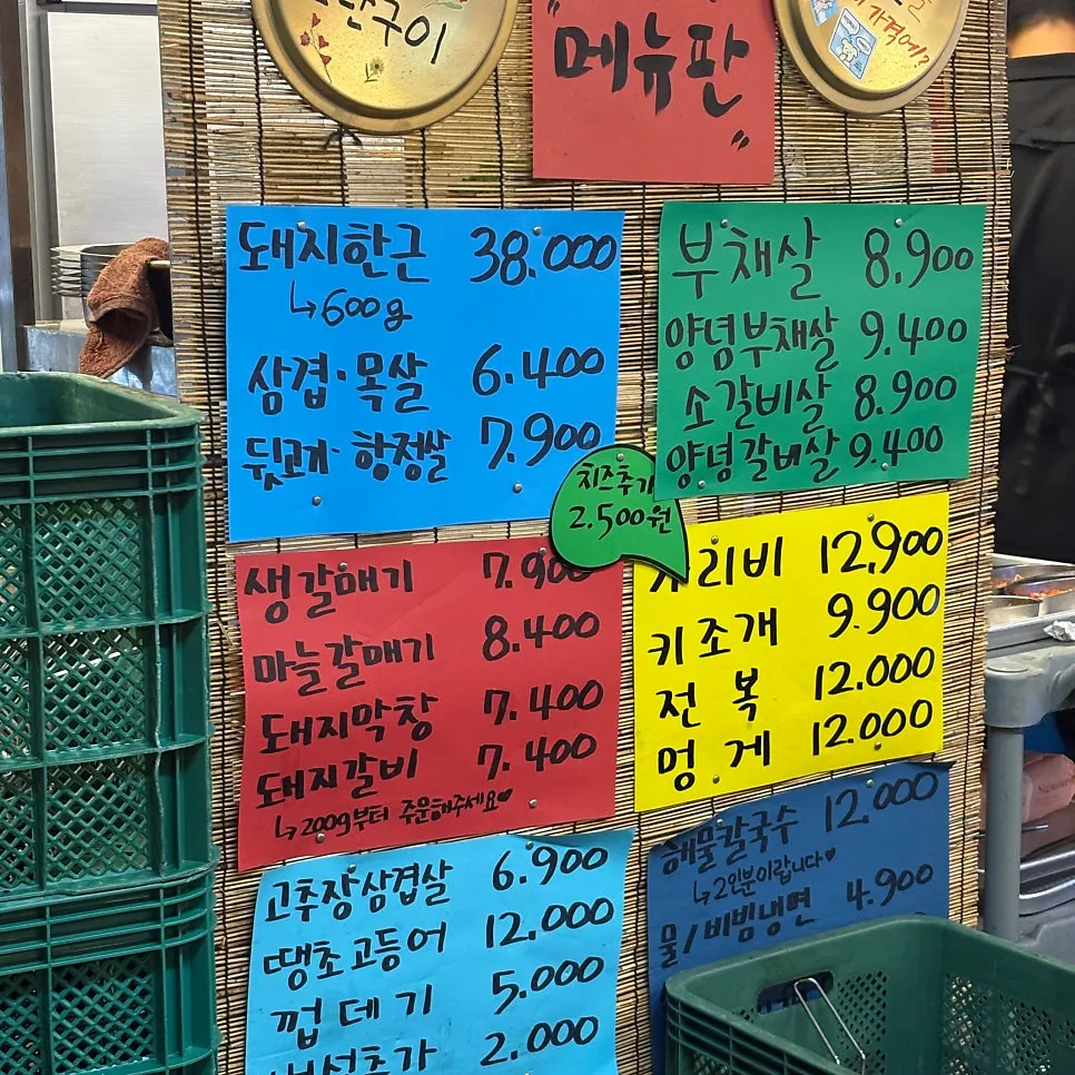 Variety of meat menu options