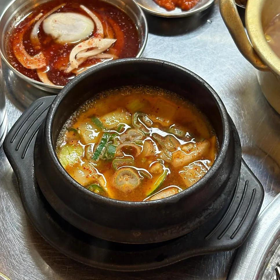 Doenjang-jjigae ordered with meat