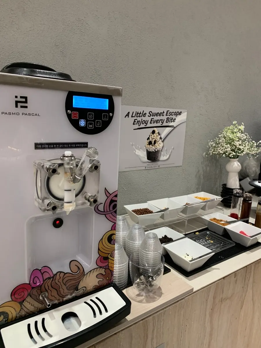Custom ice cream dessert selection