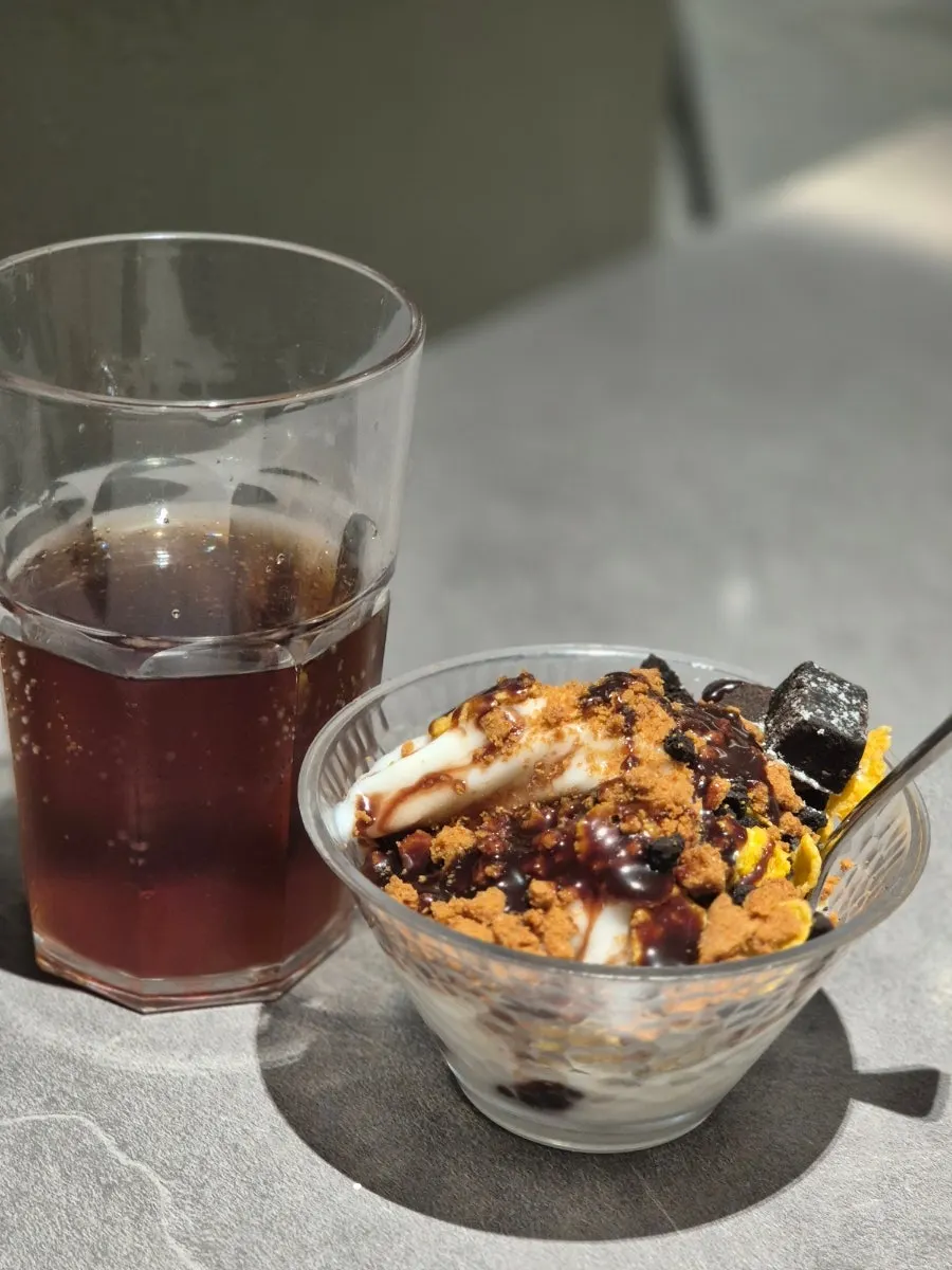Dessert after a shabu-shabu meal