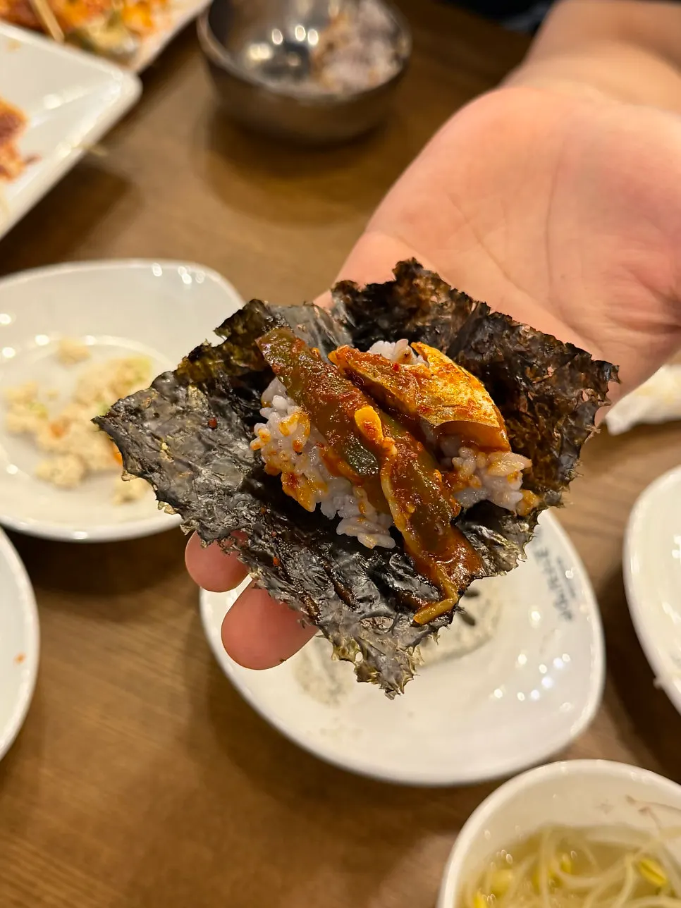 명태살과 시래기 조합 관련 모습