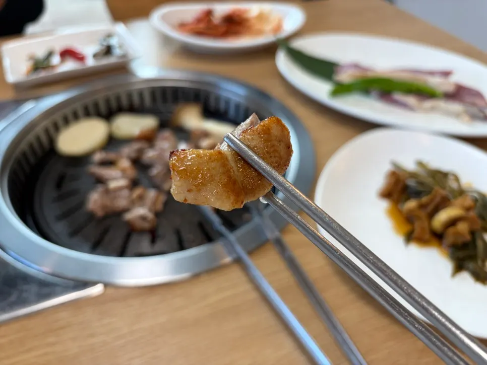 알맞게 구워진 오리생구이