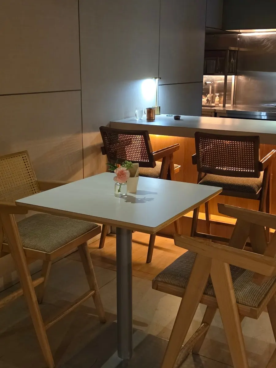 Seating and lighting at Gak Seoul