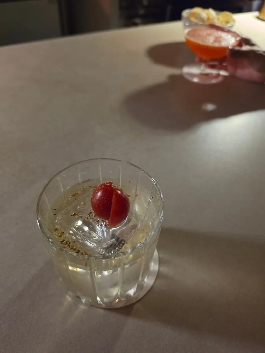 Gak Seoul's signature cocktail on the bar table
