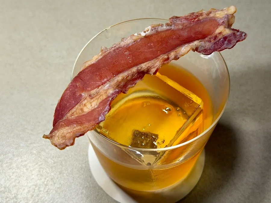 A smoky-scented Old Fashioned glass