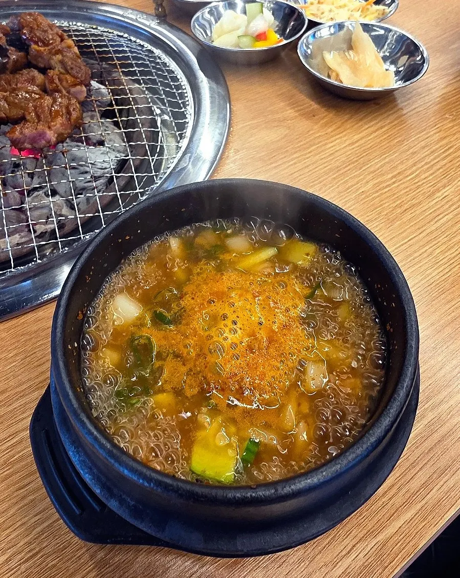Doenjang jjigae served as a standard side dish