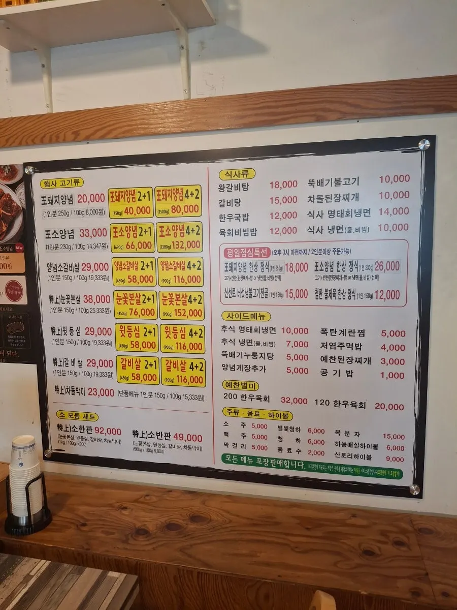 Neatly kept self-service side dish corner