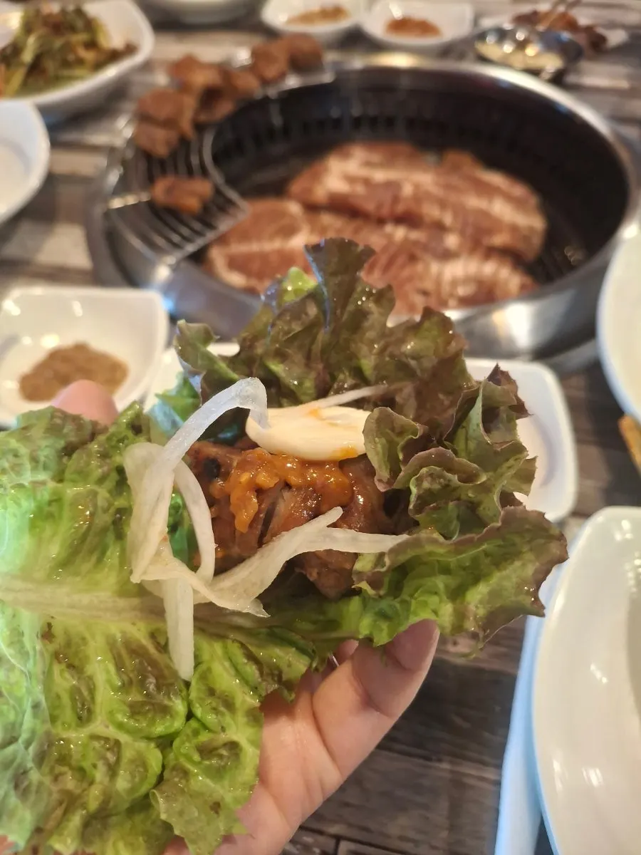 A well-cooked piece of marinated pork rib