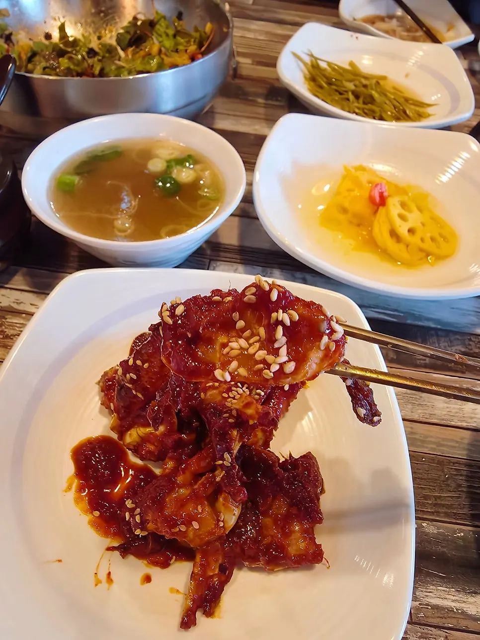 둘이 먹기 넉넉한 양념갈비 상차림