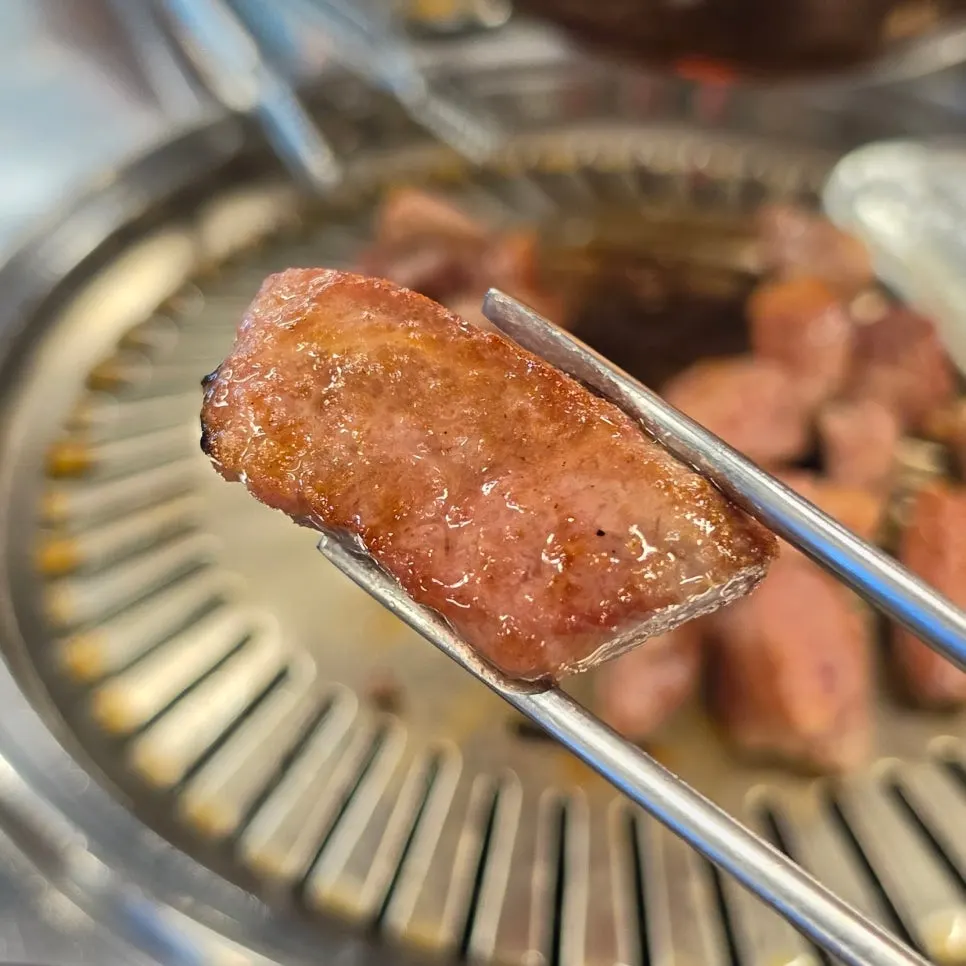 A finished piece of grilled special pork neck