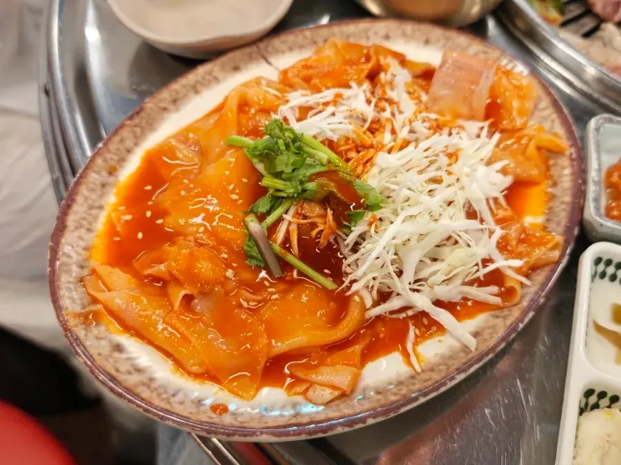 Doenjang stew ordered to finish the meal