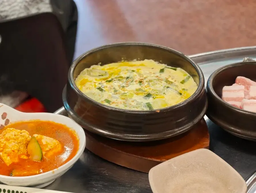 A bowl of flat bibim noodles