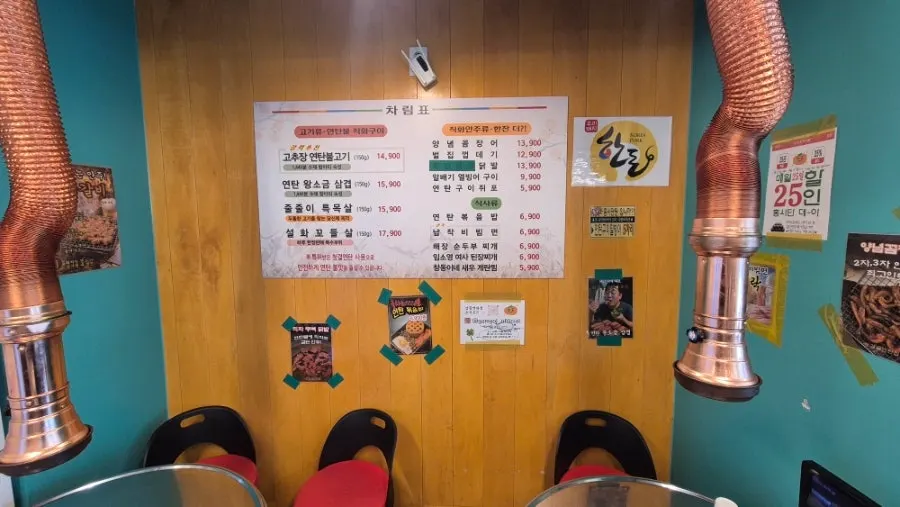 Interior in retro color tones